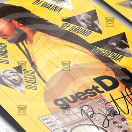 Download Guest Djs Battle PSD Flyer Template Now