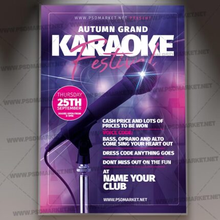 Download Karaoke Festival Flyer - PSD Template