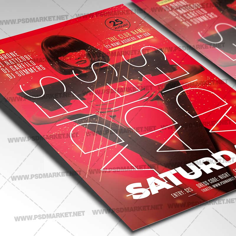 ladies_saturday_flyer_psd_psdmarket_2.jpg Download Ladies Saturday Flyer - PSD Template-2