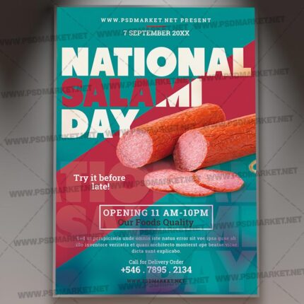 Download National Salami Day Flyer - PSD Template