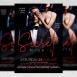 Download Secret Nights PSD Flyer Template Now