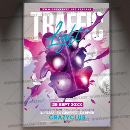 Download Traffic Light Event Flyer - PSD Template