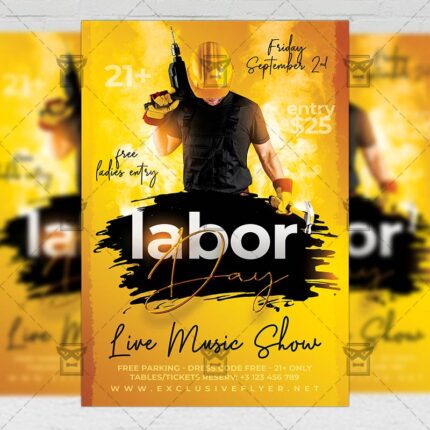 Download USA Labor Day Flyer PSD Flyer Template Now