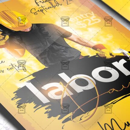 Download USA Labor Day Flyer PSD Flyer Template Now