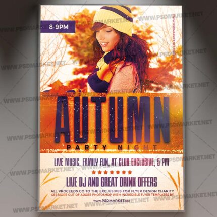 Download Autumn Party Night Flyer - PSD Template