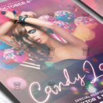 Download CandyLand Night PSD Flyer Template Now