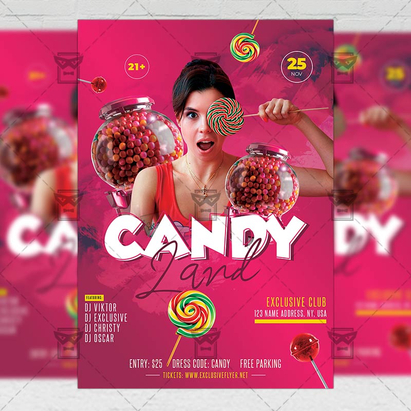 candyland_party-premium-flyer-template-1.jpg Download CandyLand Party PSD Flyer Template Now
