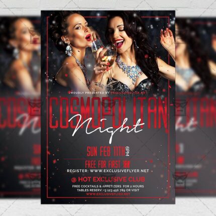 Download Cosmopolitan Night PSD Flyer Template Now