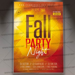 Download Fall Party Night Flyer - PSD Template