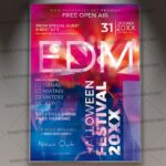 Download Halloween EDM Fest Flyer - PSD Template