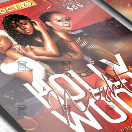 Download Hollywood Nights PSD Flyer Template Now