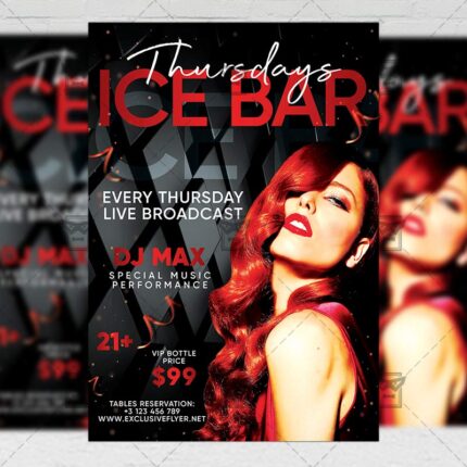 Download Ice Bar Thursdays PSD Flyer Template Now