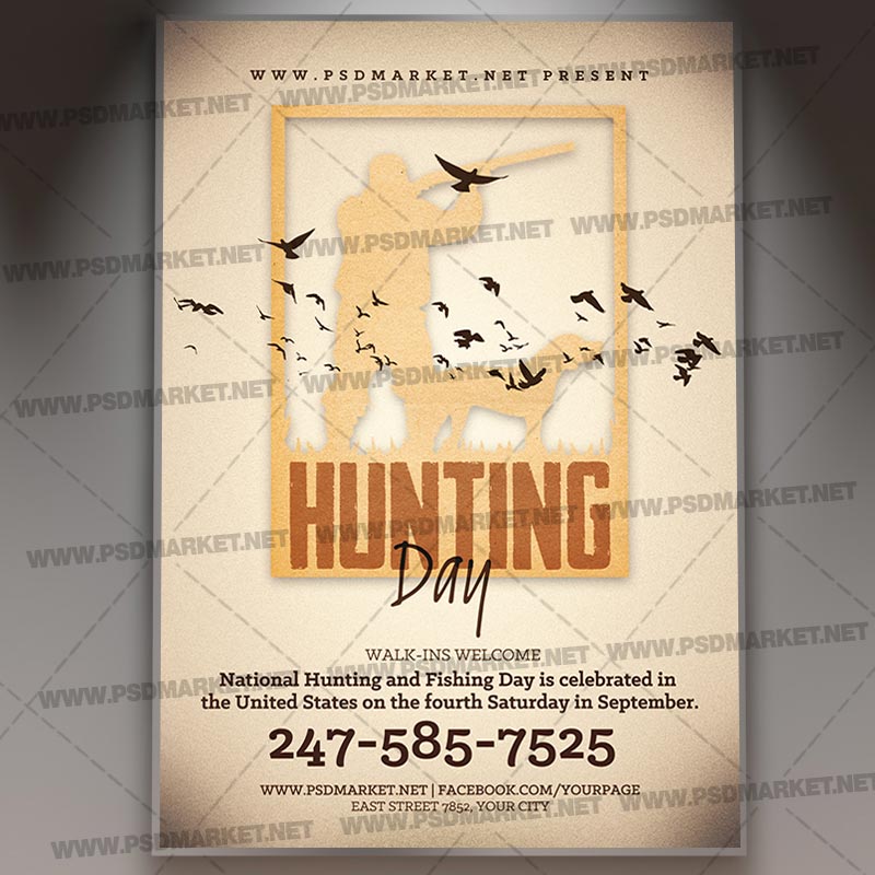 national_hunting_day_flyer_psd_psdmarket_1.jpg Download National Hunting Day Flyer - PSD Template