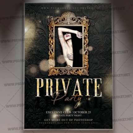 Download Private Party Flyer - PSD Template
