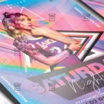 Download Saturday Nights PSD Flyer Template Now