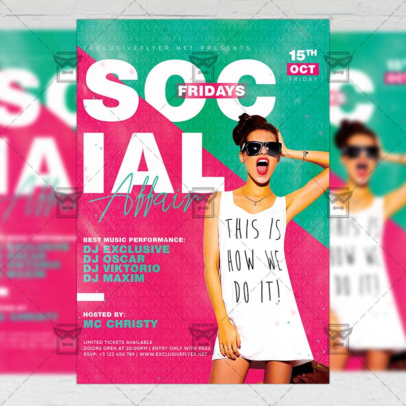 social_fridays_affair-premium-flyer-template-1.jpg Download Social Fridays Affair PSD Flyer Template Now