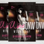 Download Wine Down Wednesday PSD Flyer Template Now