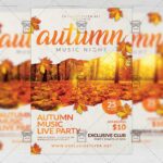 Autumn Music Night Flyer - Seasonal A5 Template