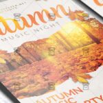 Autumn Music Night Flyer - Seasonal A5 Template