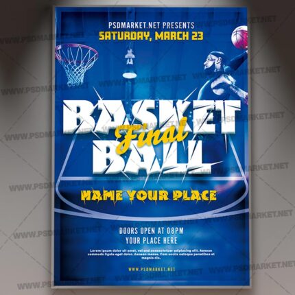 Download Basketball Final Flyer - PSD Template
