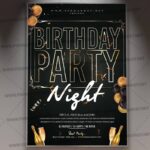 Download Birthday Party Night Flyer - PSD Template