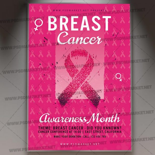 Download Breast Cancer Month Flyer - PSD Template | PSDmarket