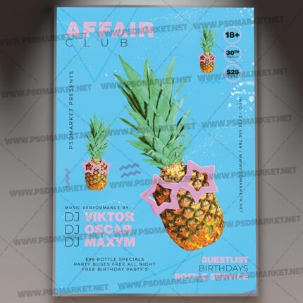 Download Club Affair Flyer - PSD Template