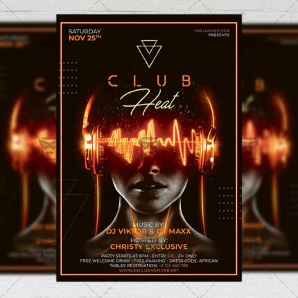 Download Club Heat Flyer - Club A5 Template