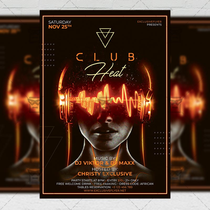 club_heat-premium-flyer-template-1.jpg Download Club Heat Flyer - Club A5 Template