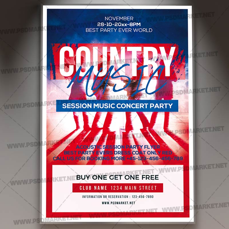 country_music_flyer_psd_psdmarket_1.jpg Download Country Music Flyer - PSD Template