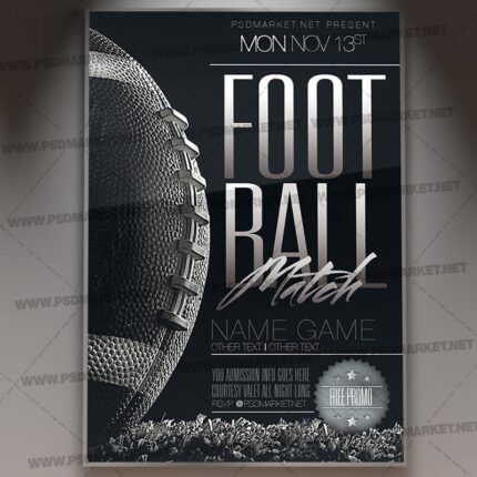 Download Football Match Flyer - PSD Template