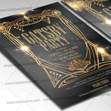 Download Gatsby Party Event Flyer - PSD Template-2