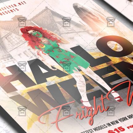 Download Halloween Fright Night PSD Flyer Template Now