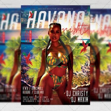 Download Havana Nights PSD Flyer Template Now