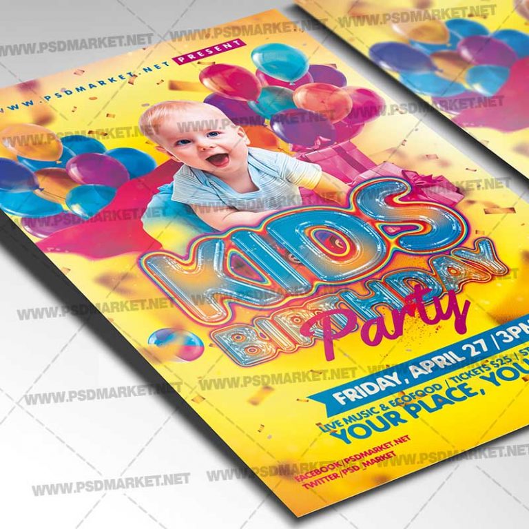 Download Baby Shower Flyer - PSD Template | PSDmarket