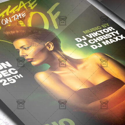 Download Reggae on the Roof Flyer - Club A5 PSD Template