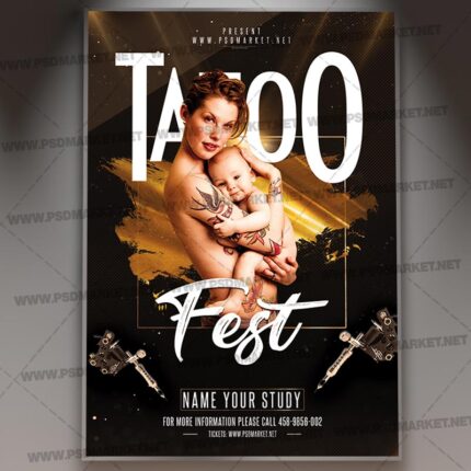 Download Tattoo Fest Flyer - PSD Template