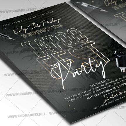 Download Tattoo Fest Party Flyer - PSD Template-2