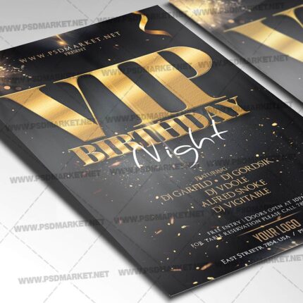 Download VIP Birthday Night Flyer - PSD Template-2