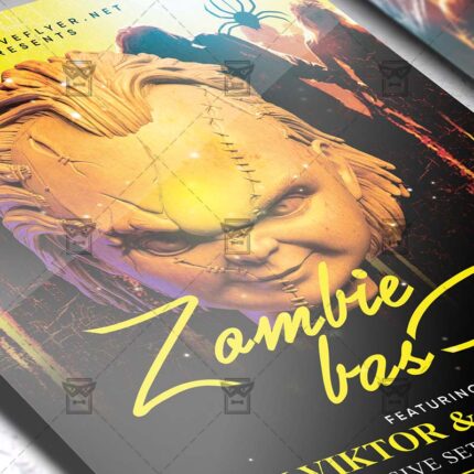 Download Zombie Bash PSD Flyer Template Now
