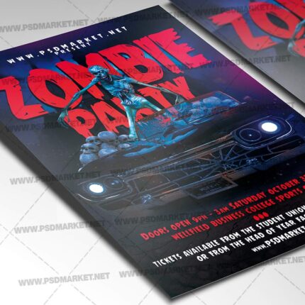 Download Zombie Party Flyer - PSD Template-2