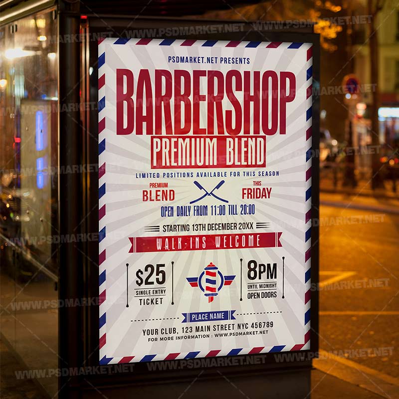 barbershop_flyer_psd_psdmarket_3.jpg Download Barbershop Flyer - PSD Template-3