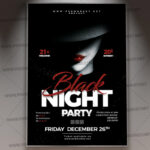 Download Black Night Party Event Flyer - PSD Template