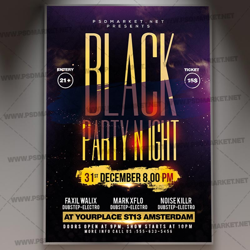 black_party_night_event_flyer_psd_psdmarket_1.jpg Download Black Party Night Event Flyer - PSD Template