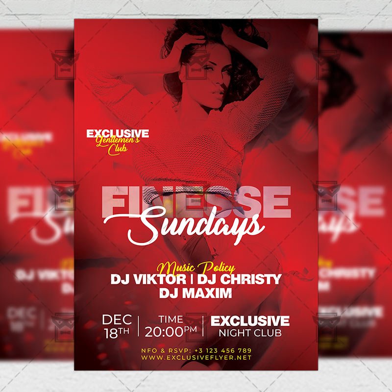 finesse_sundays-premium-flyer-template-1.jpg Finesse Sundays Flyer - Club PSD Template