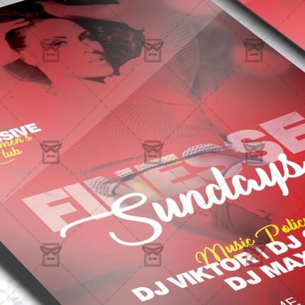 Finesse Sundays Flyer - Club PSD Template