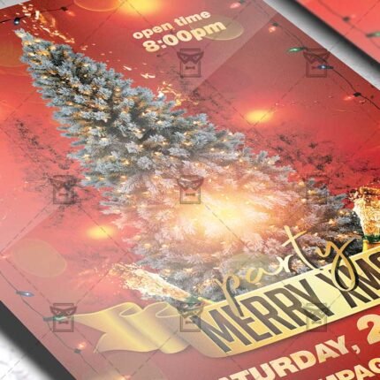Merry Xmas Party Flyer - Winter PSD Template