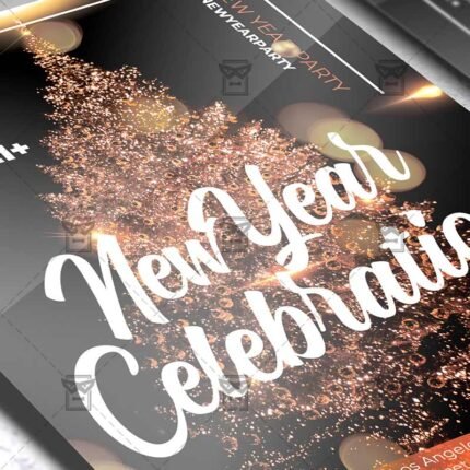 New Year Celebration Flyer - Winter PSD Template