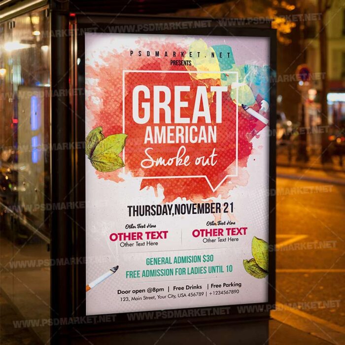 Download No Smoking Day Flyer - PSD Template-3