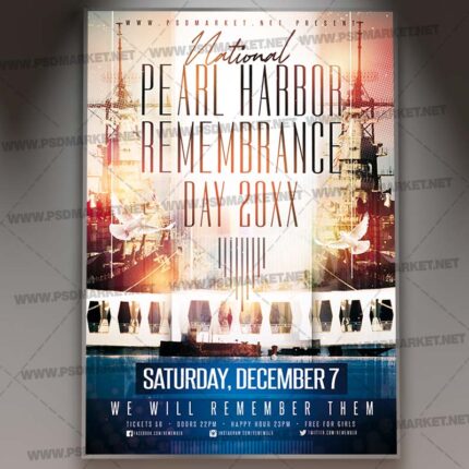 Download Pearl Harbor Remembrance Day Flyer - PSD Template